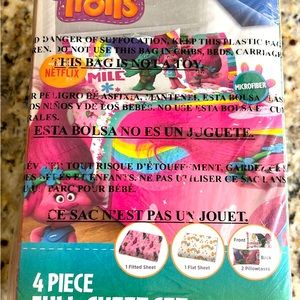 Kids brand  new Trolls 4 piece microfiber sheet set, size Full